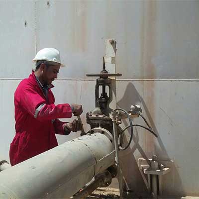 عملية عزل تانك (103) الخاص بموقع شيفرون